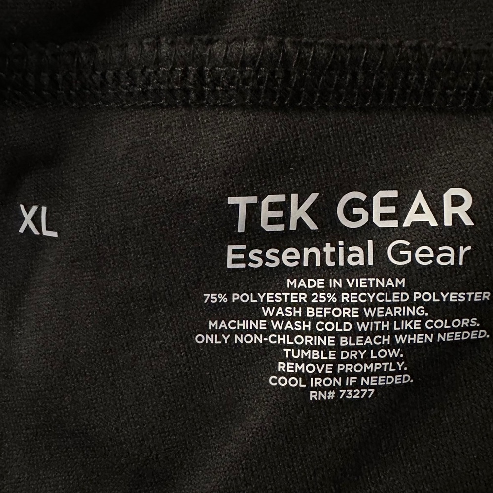 NWOT Tek Gear Fleece Black Straight Mid-Rise Pants XL - Picture 11 of 11